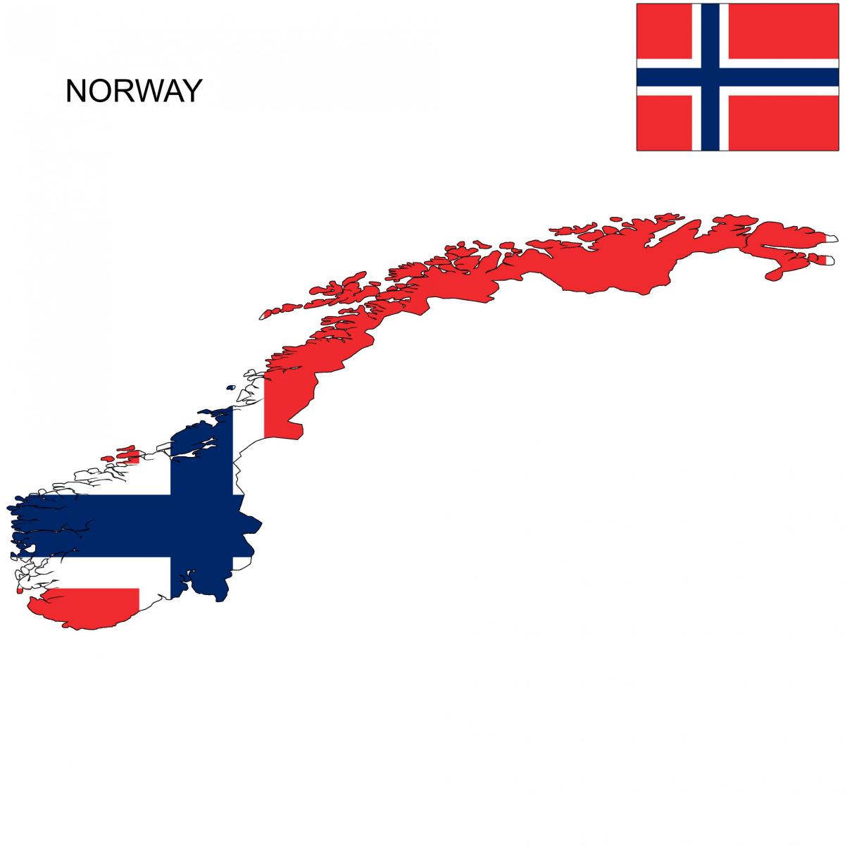 Norja kartta flag
