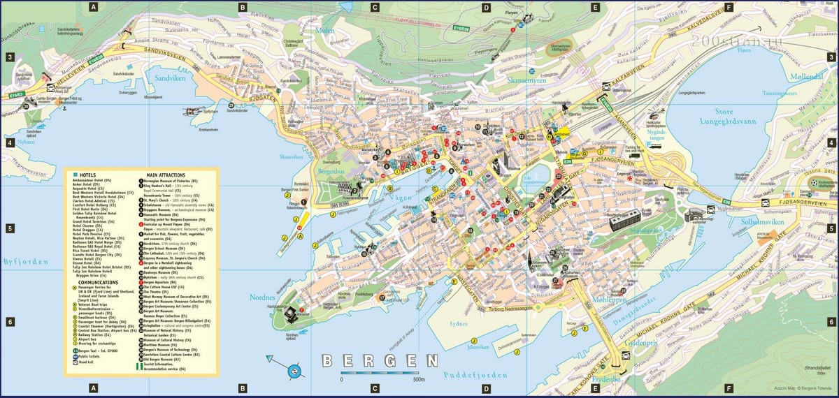 street kartta bergen Norja