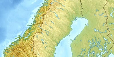 Kartta fyysisen Norja