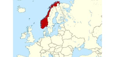 Norjan sijainti kartalla
