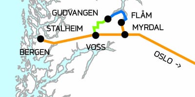 Kartta Norja pähkinänkuoressa