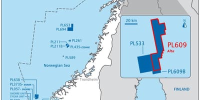 Kartta Norjan öljy