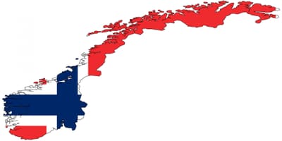 Norja kartta flag