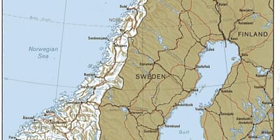Maantieteellinen Norja kartta