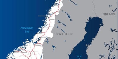 Tietullit Norja kartta