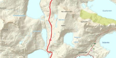 Kartta Norjan vaellusreittejä