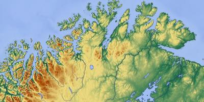 Pohjois-Norjan kartta - Pohjois-Norja kartta (Pohjois-Eurooppa - Eurooppa)